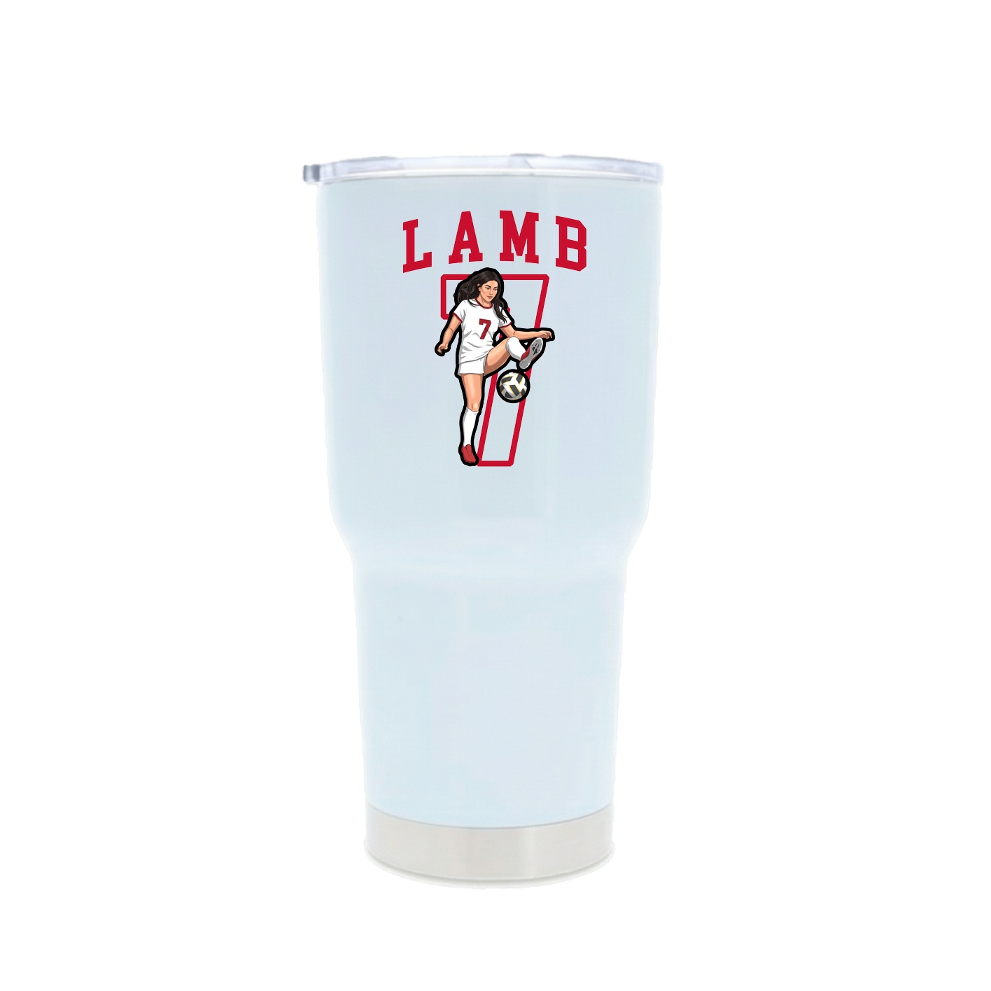 30oz Stainless Steel Tumbler — Shirsey in White