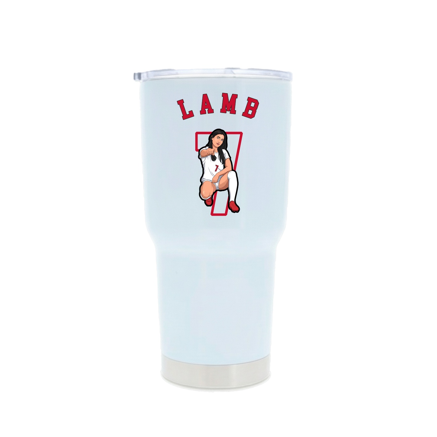 30oz Stainless Steel Tumbler — Shirsey Arch in White