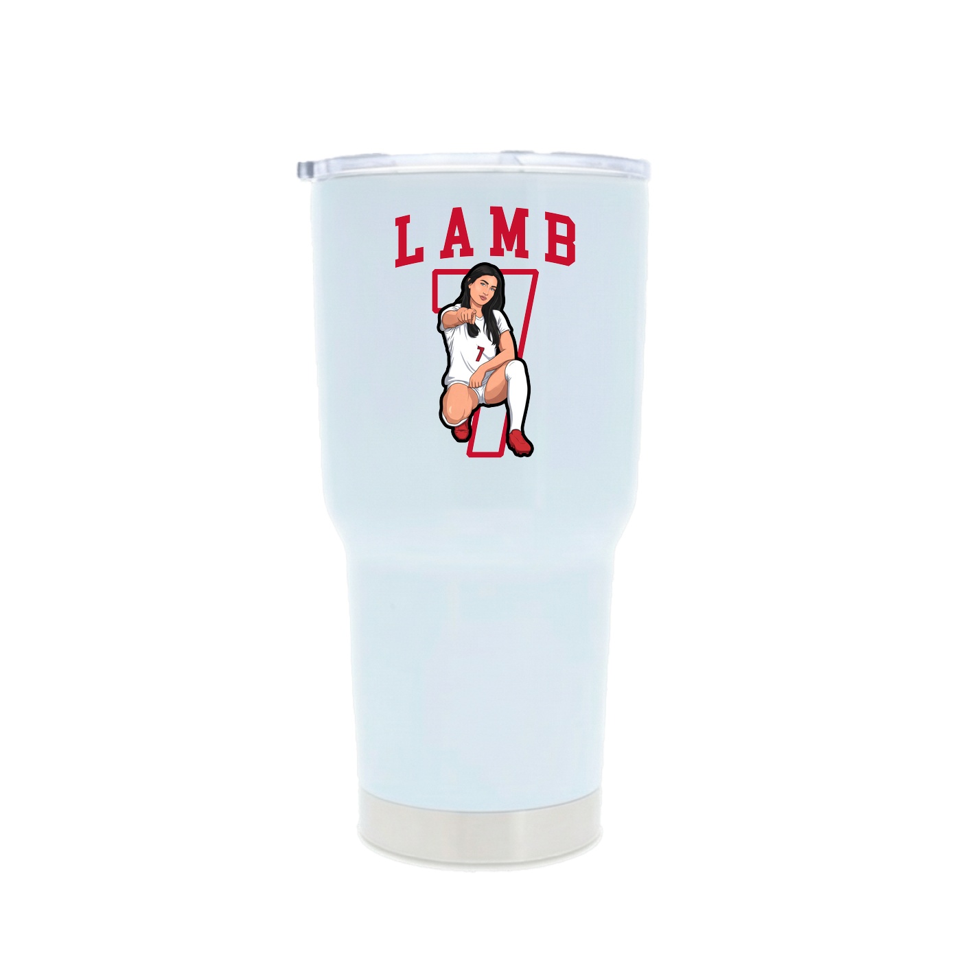 30oz Stainless Steel Tumbler — Shirsey in White