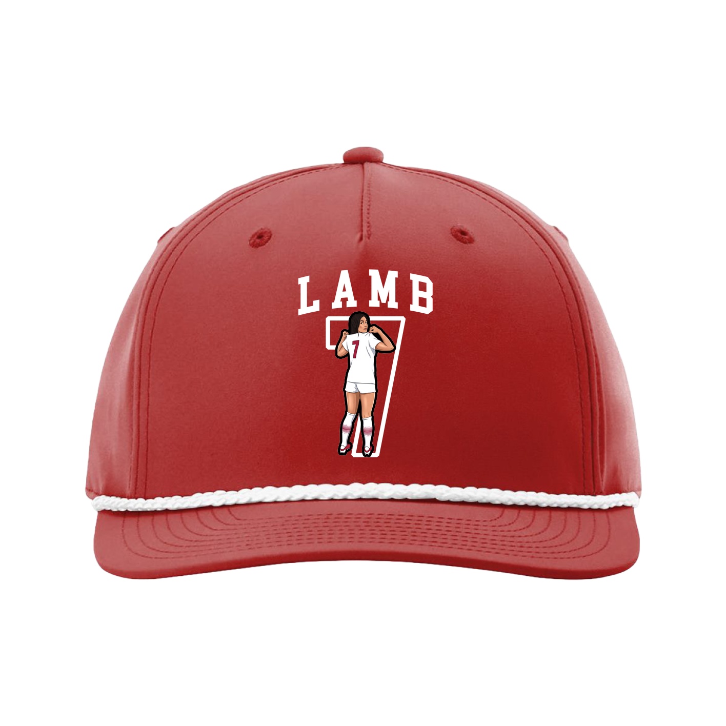 Five-Panel Classic Rope Cap — Shirsey in Red