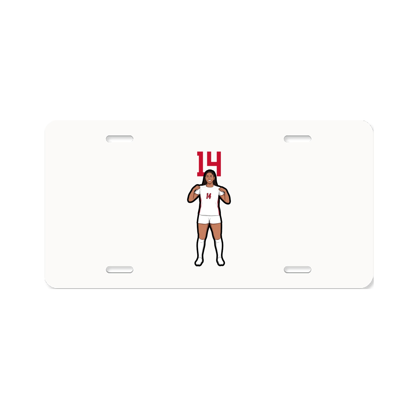 License Plate — Number Top in Classic