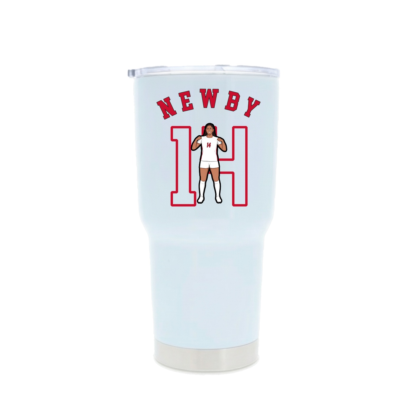 30oz Stainless Steel Tumbler — Shirsey Arch in White