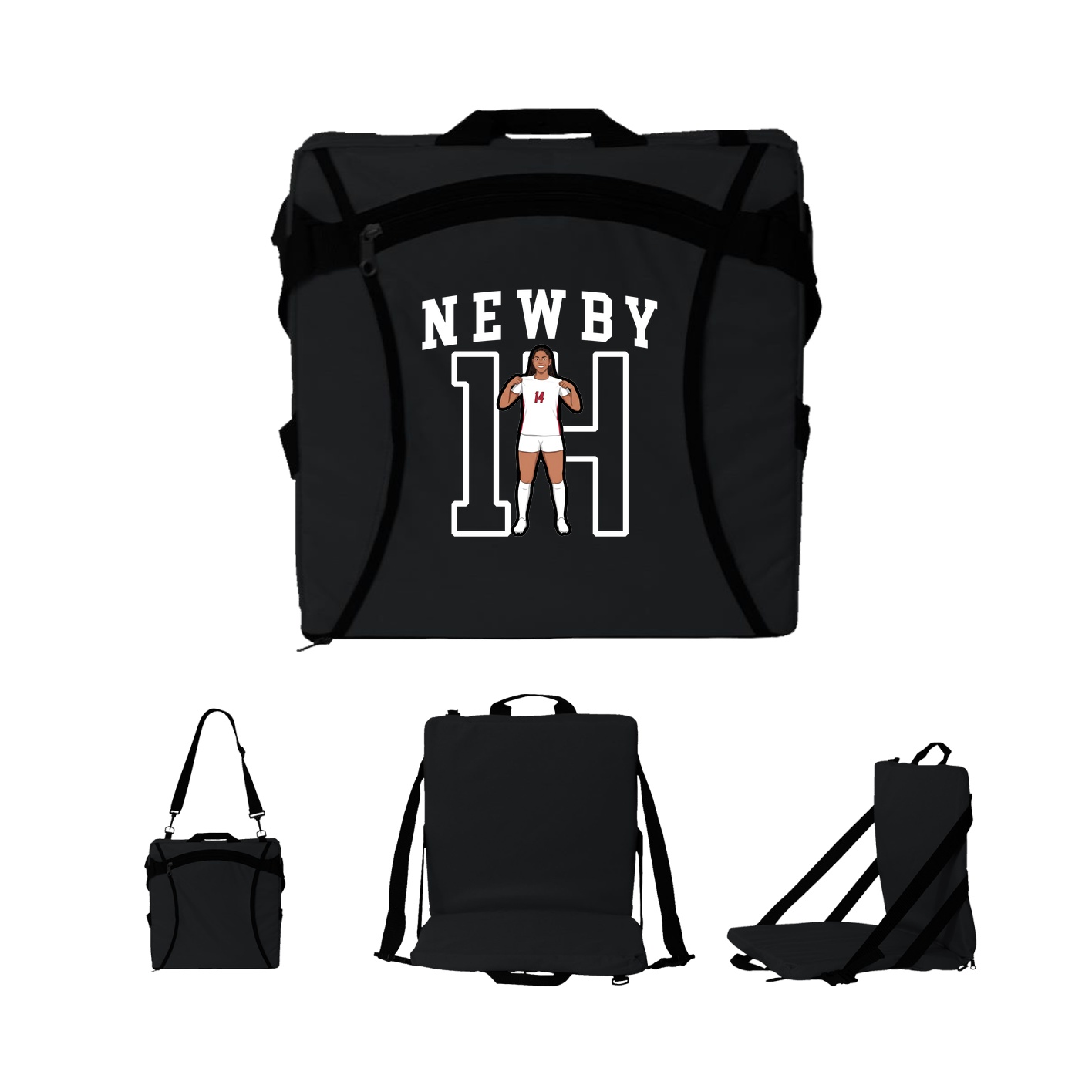 Folding Stadium Seat — Shirsey in Black
