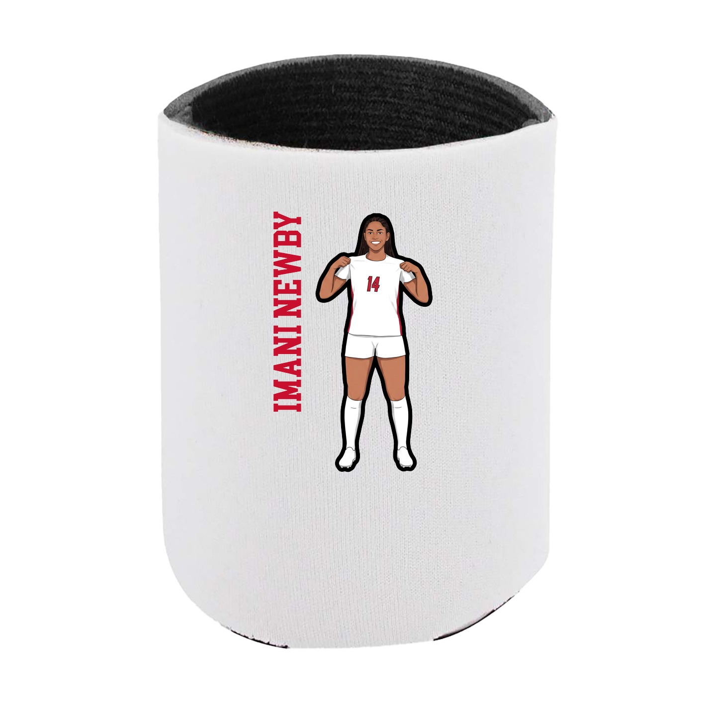 Can Holder — Name Vertical in White