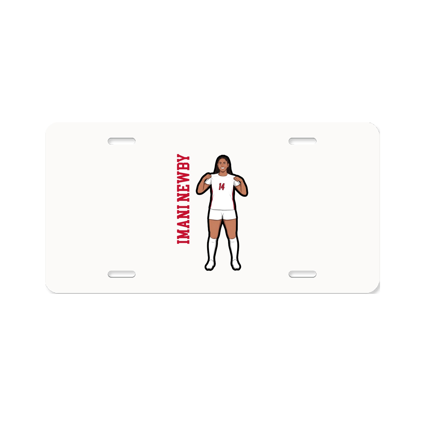 License Plate — Name Vertical in Classic