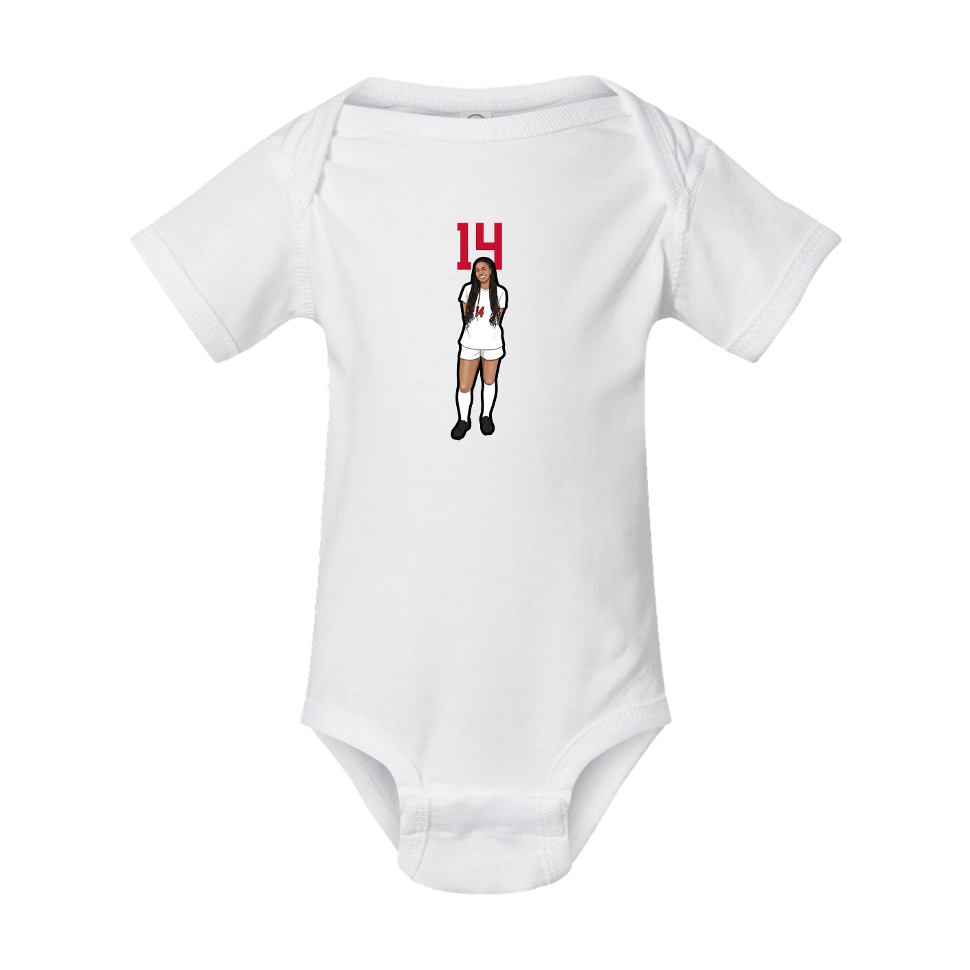 Baby Onesie — Number Top in White
