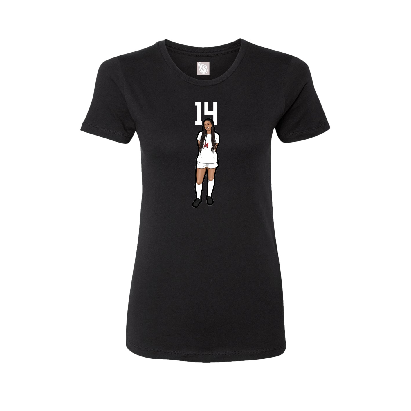 Womens Tee — Number Top in Black