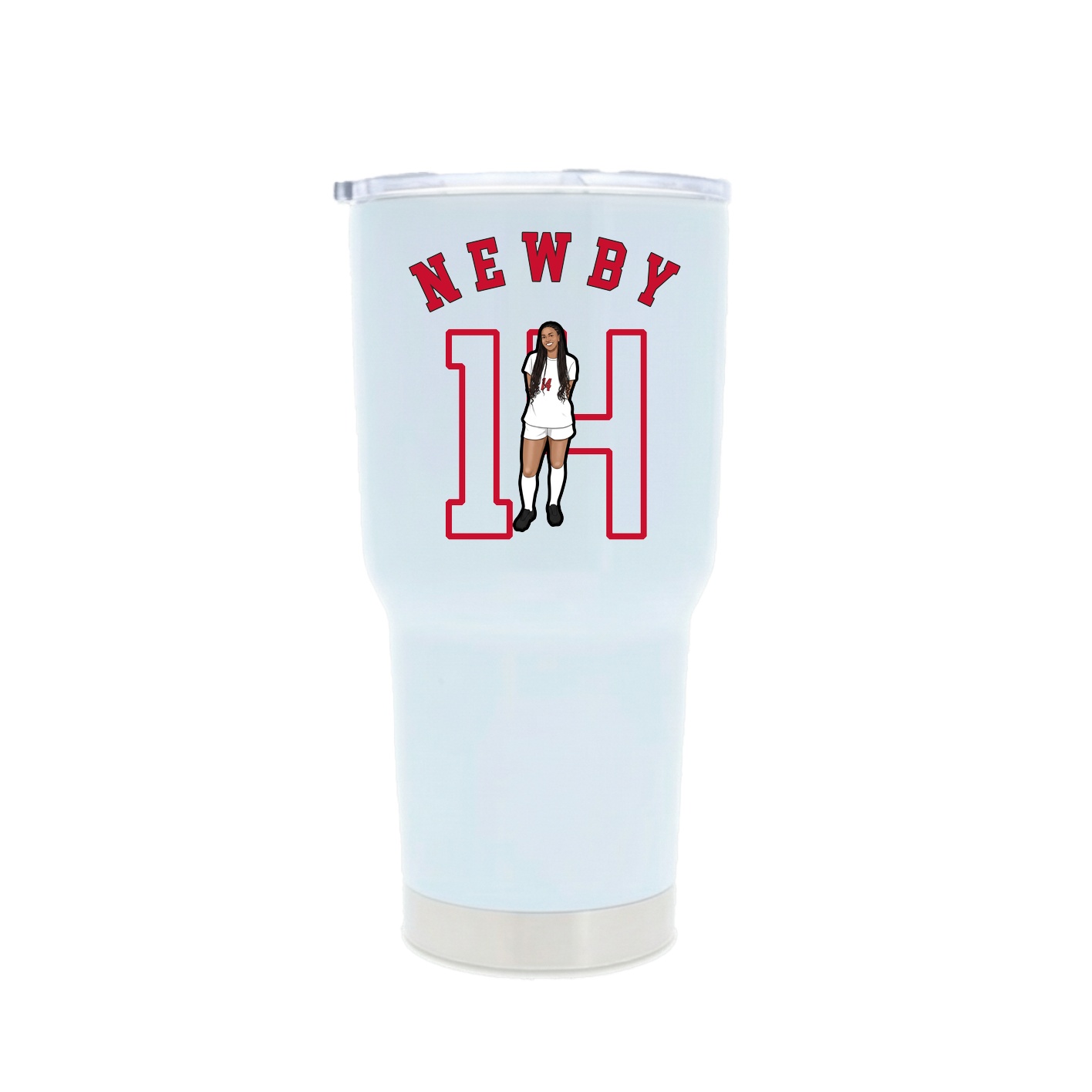30oz Stainless Steel Tumbler — Shirsey Arch in White