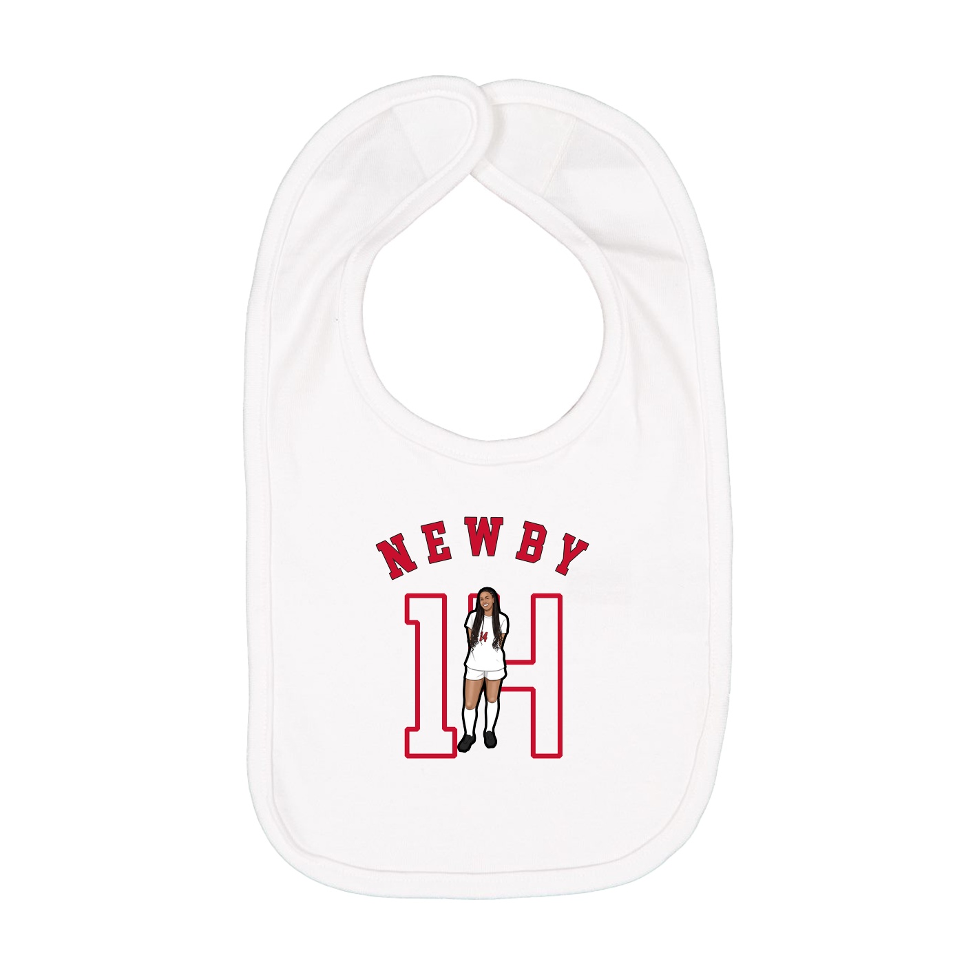 Infant Bib — Shirsey Arch in White