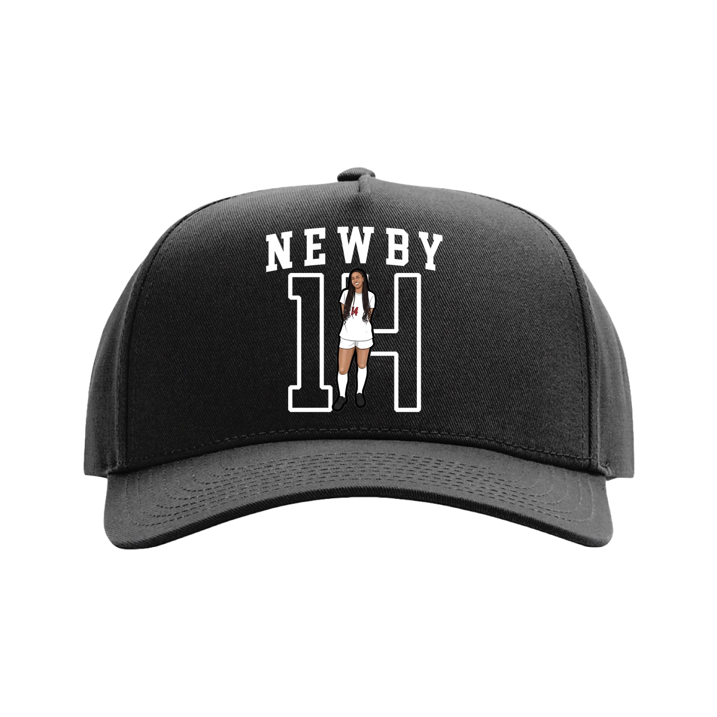 Full Fabric Five-Panel Champ Cap — Shirsey in Black