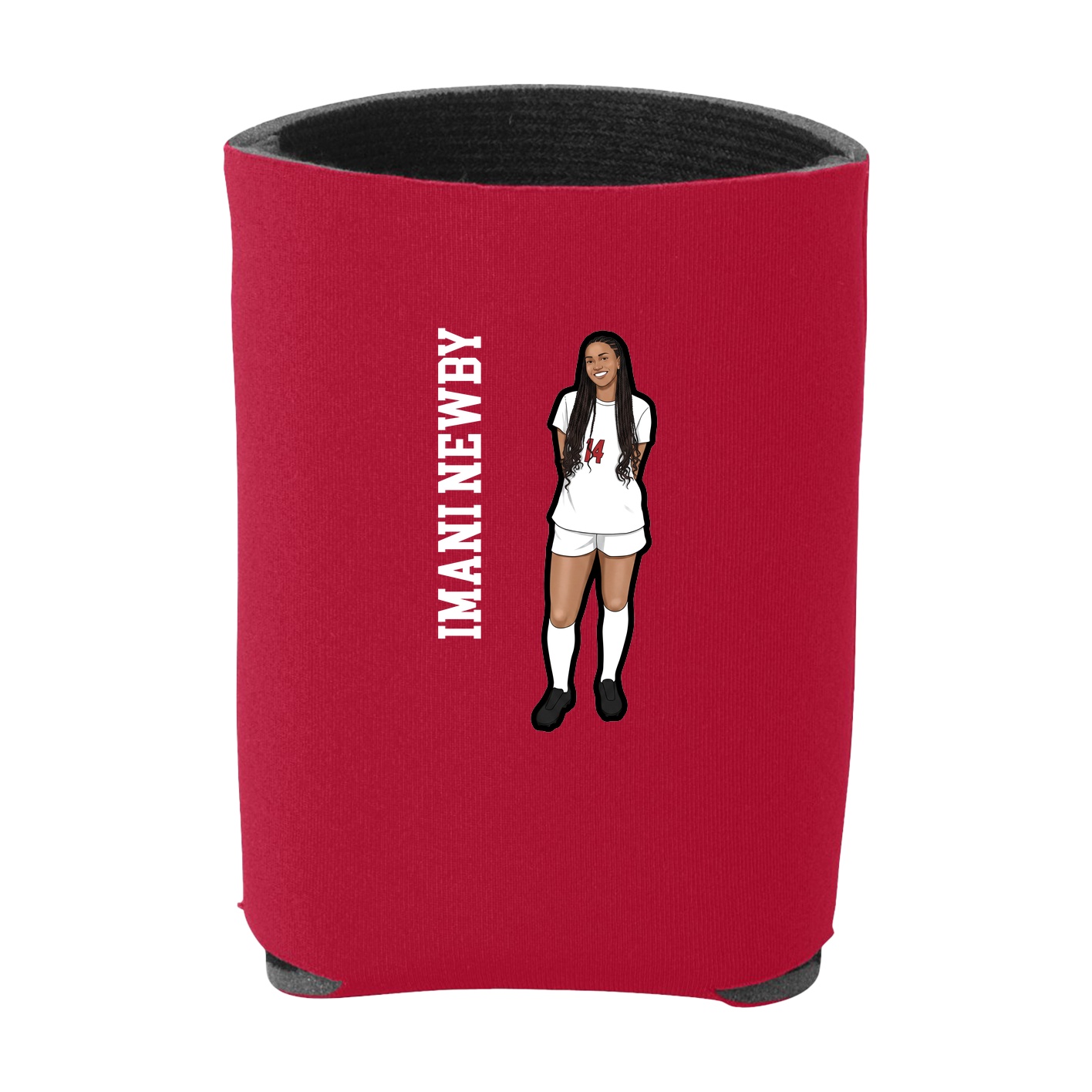 Can Holder — Name Vertical in Red