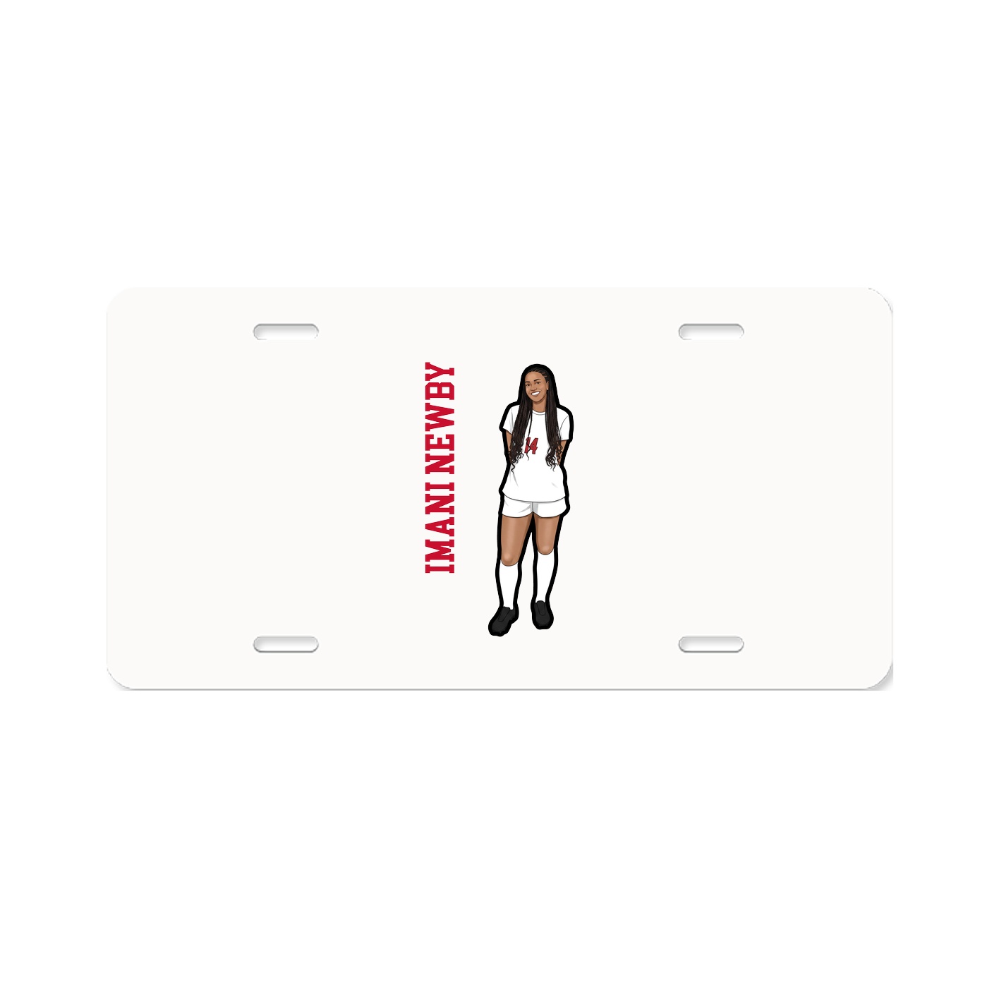 License Plate — Name Vertical in Classic