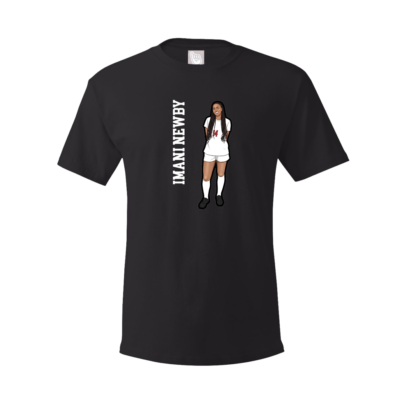 Youth Tee — Name Vertical in Black