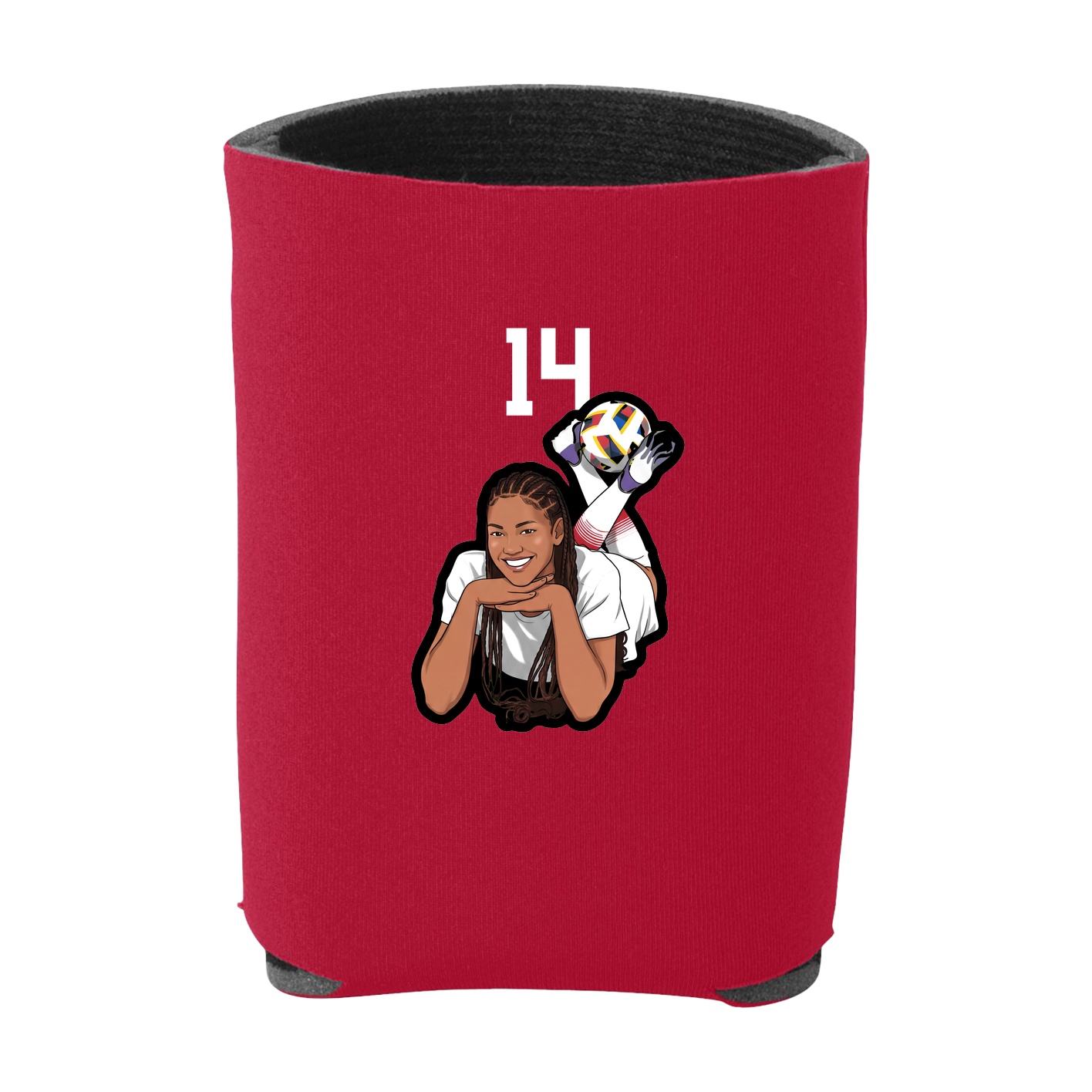 Can Holder — Number Top in Red