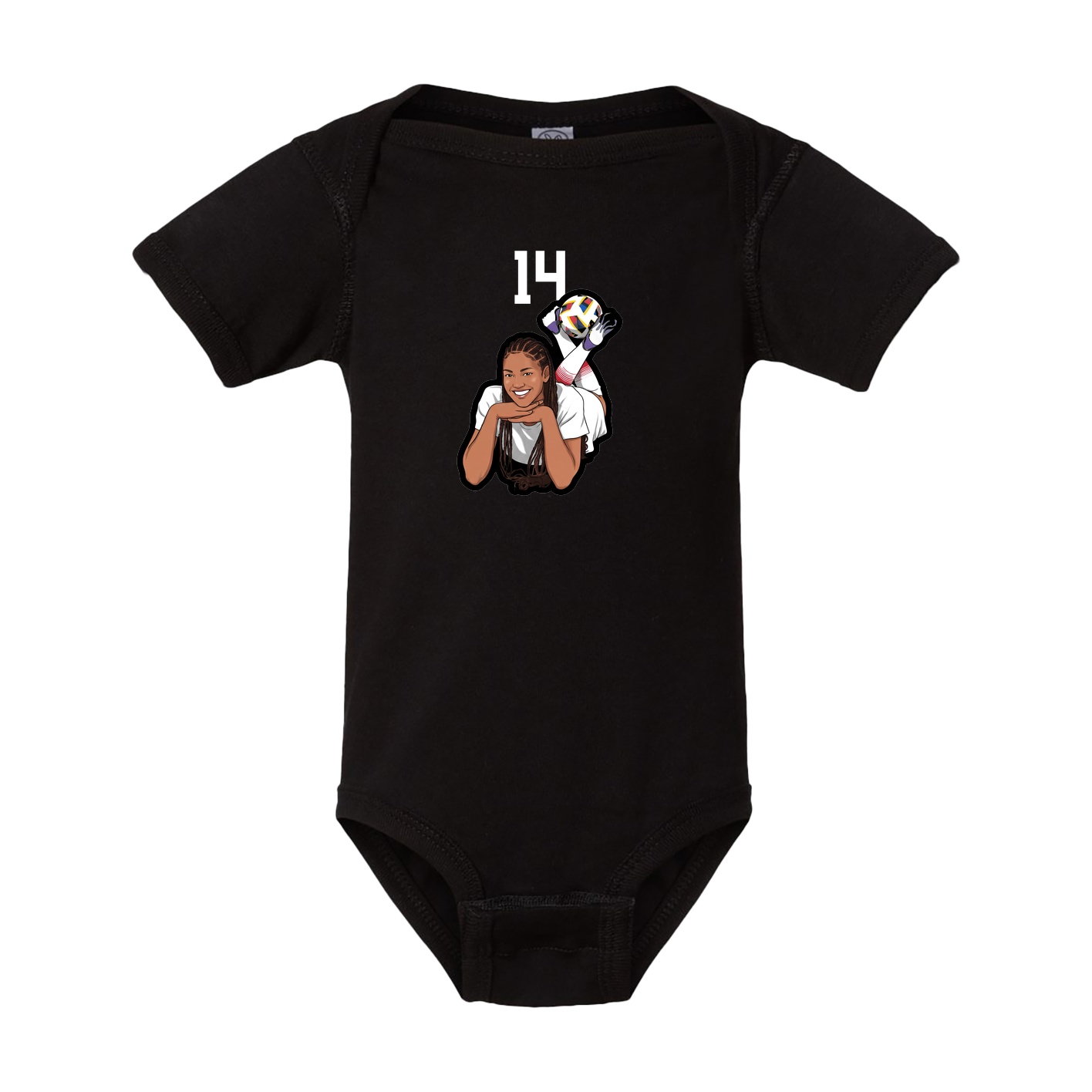 Baby Onesie — Number Top in Black