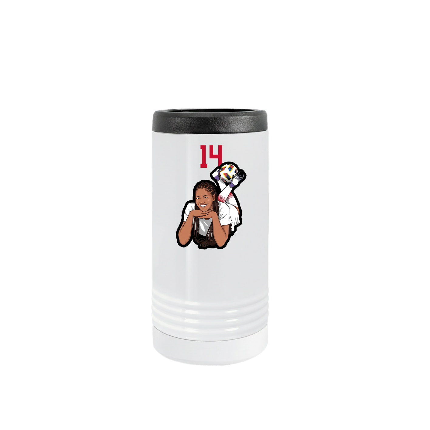 Slim Beverage Holder — Number Top in White