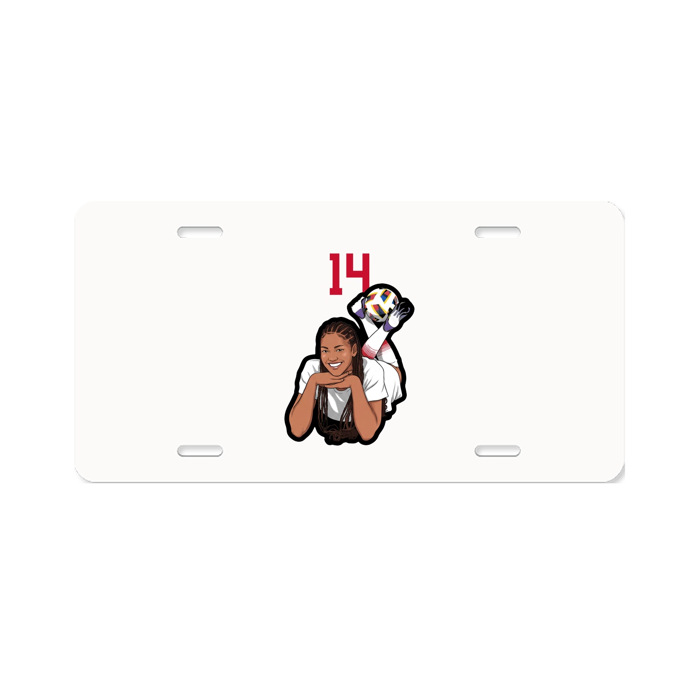 License Plate — Number Top in Classic