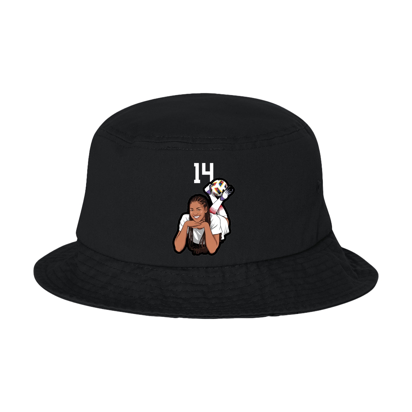 Bucket Cap — Number Top in Black