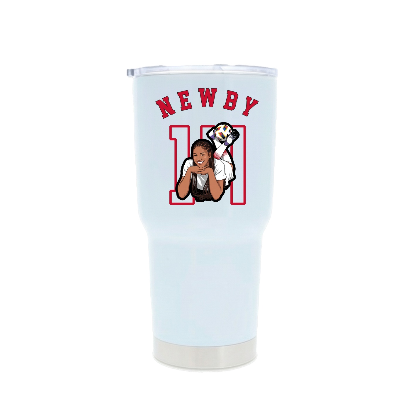 30oz Stainless Steel Tumbler — Shirsey Arch in White