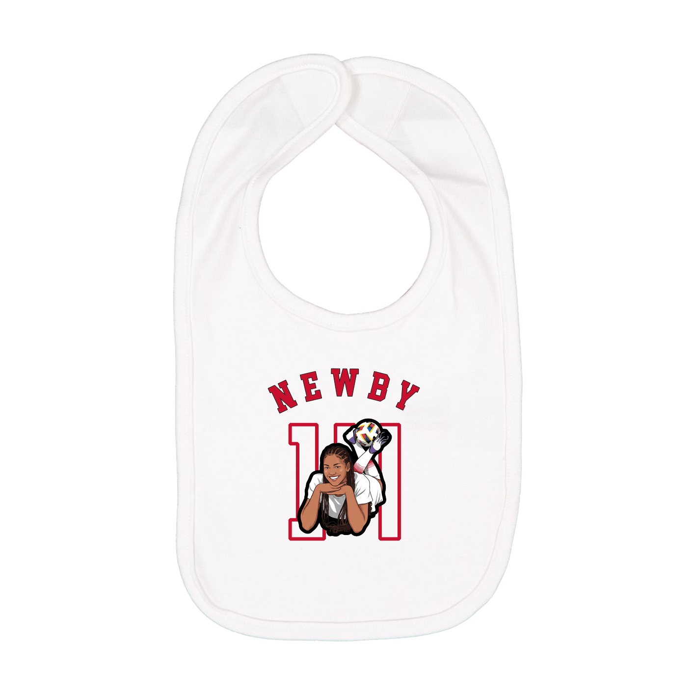 Infant Bib — Shirsey Arch in White