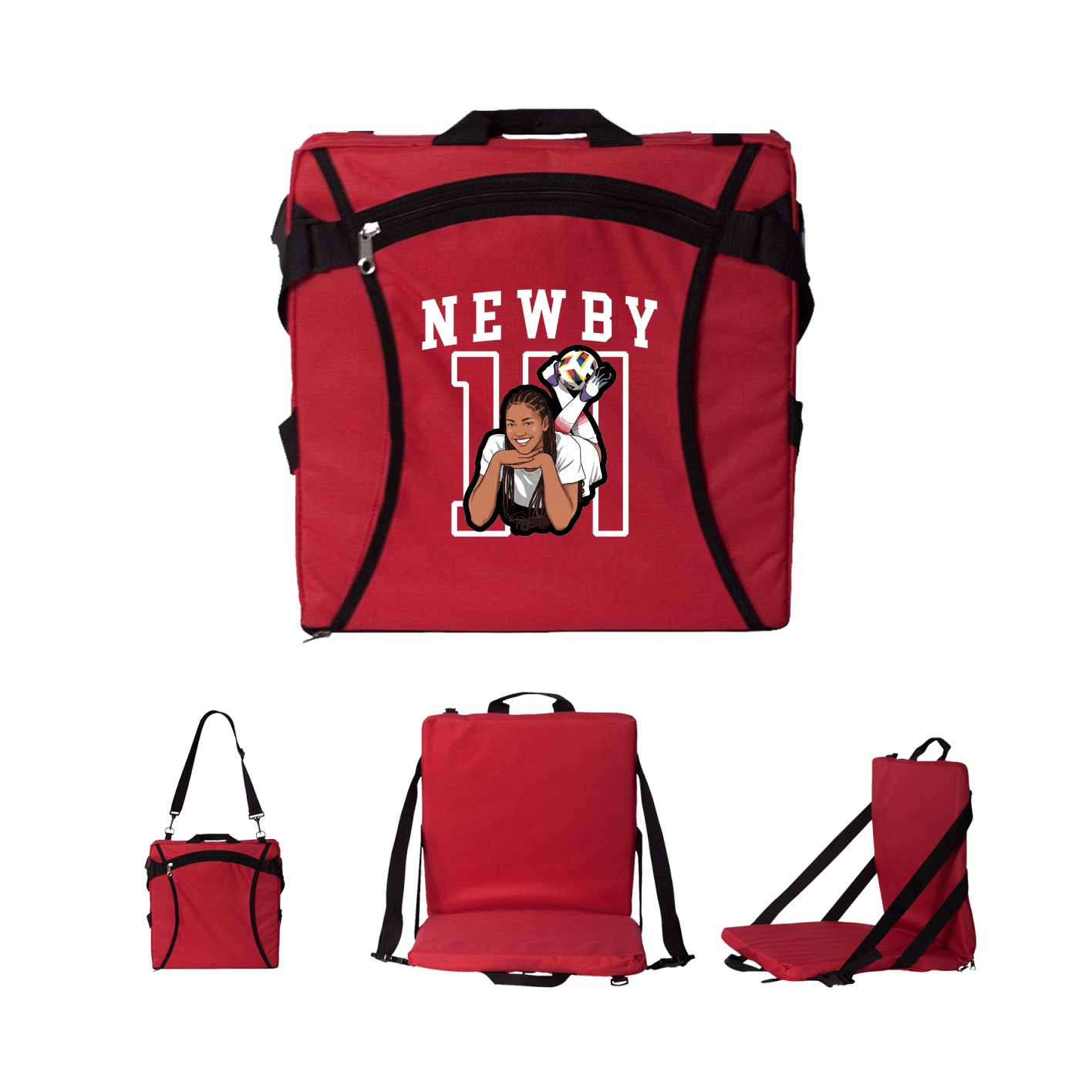 Folding Stadium Seat — Shirsey in Red