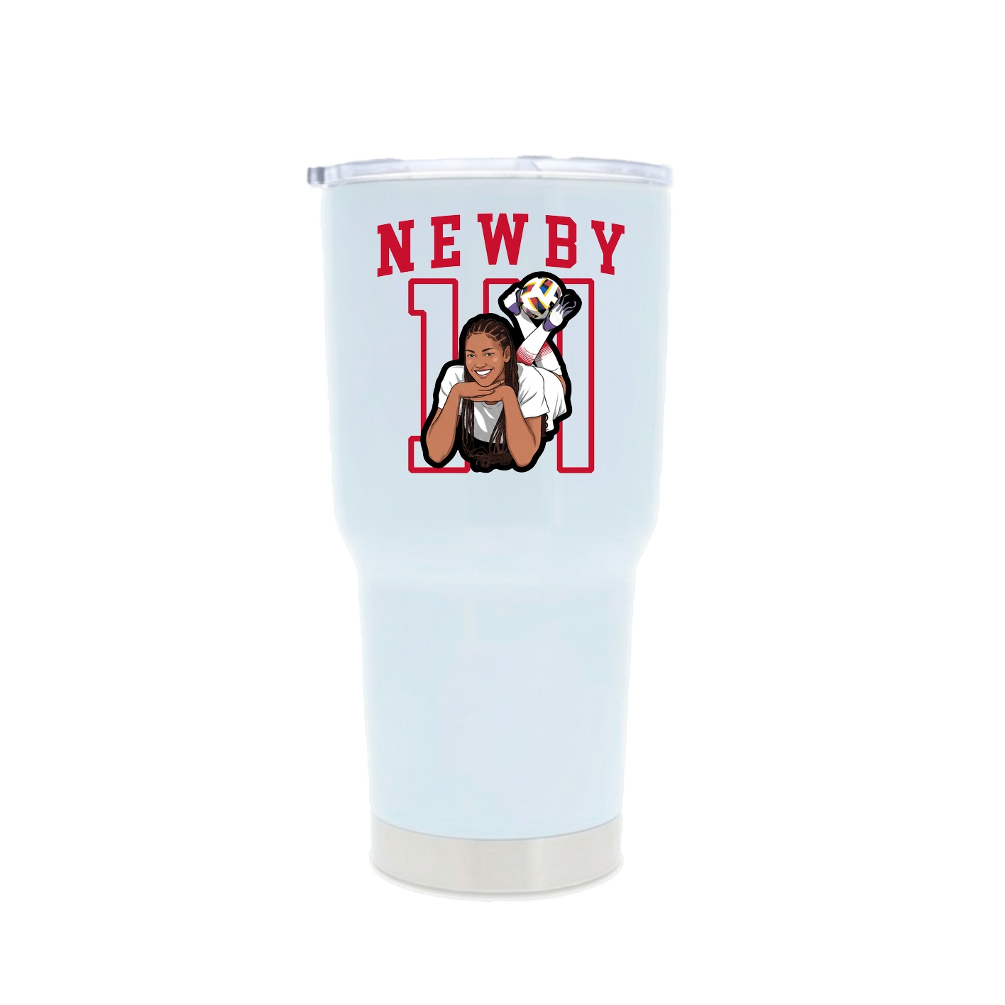 30oz Stainless Steel Tumbler — Shirsey in White