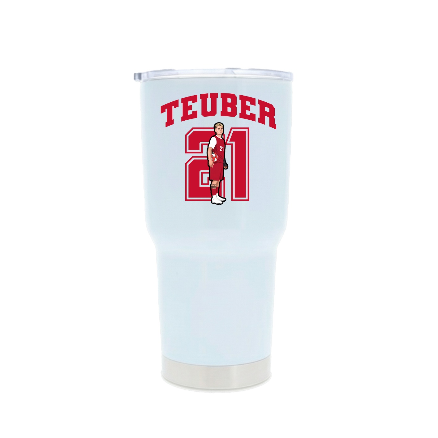 30oz Stainless Steel Tumbler — Number in White
