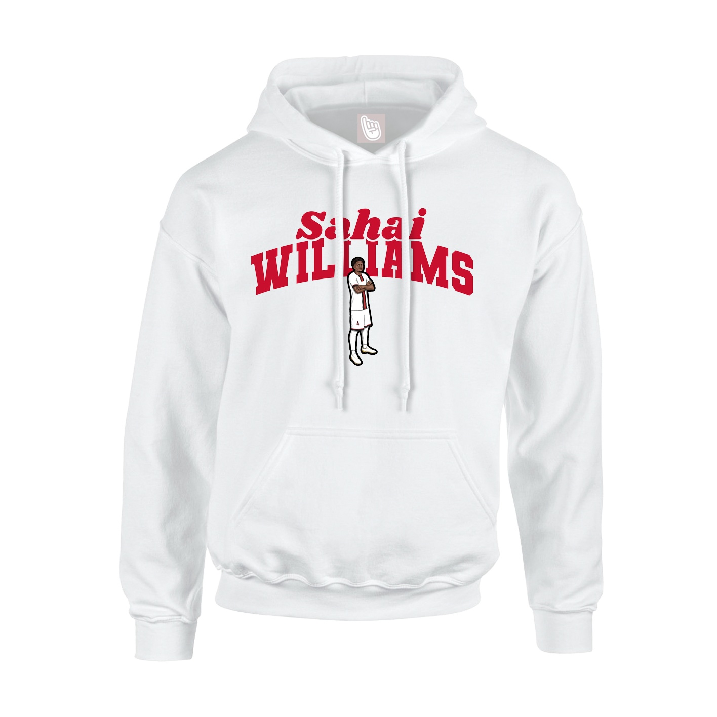 Youth Hoodie — Signature Arch in White