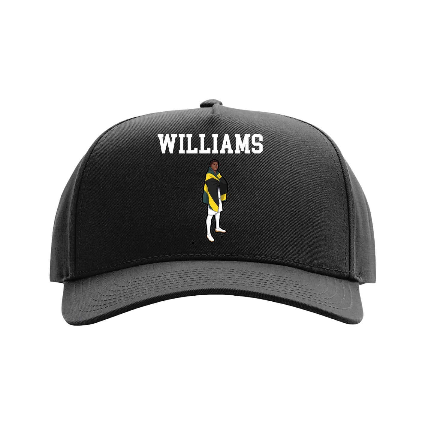Full Fabric Five-Panel Champ Cap — Shirsey in Black