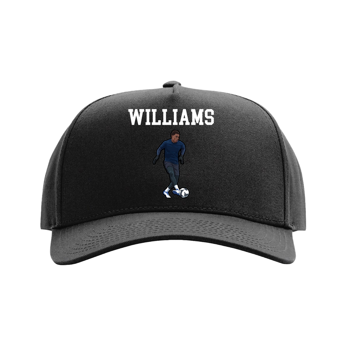 Full Fabric Five-Panel Champ Cap — Shirsey in Black