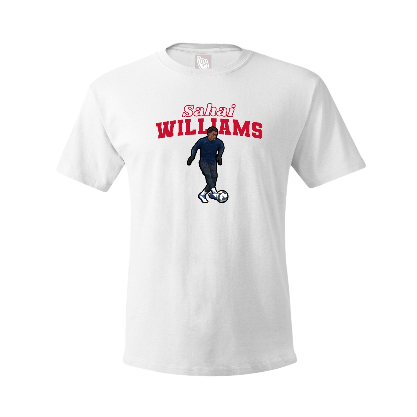 Youth Tee — Name Arch in White