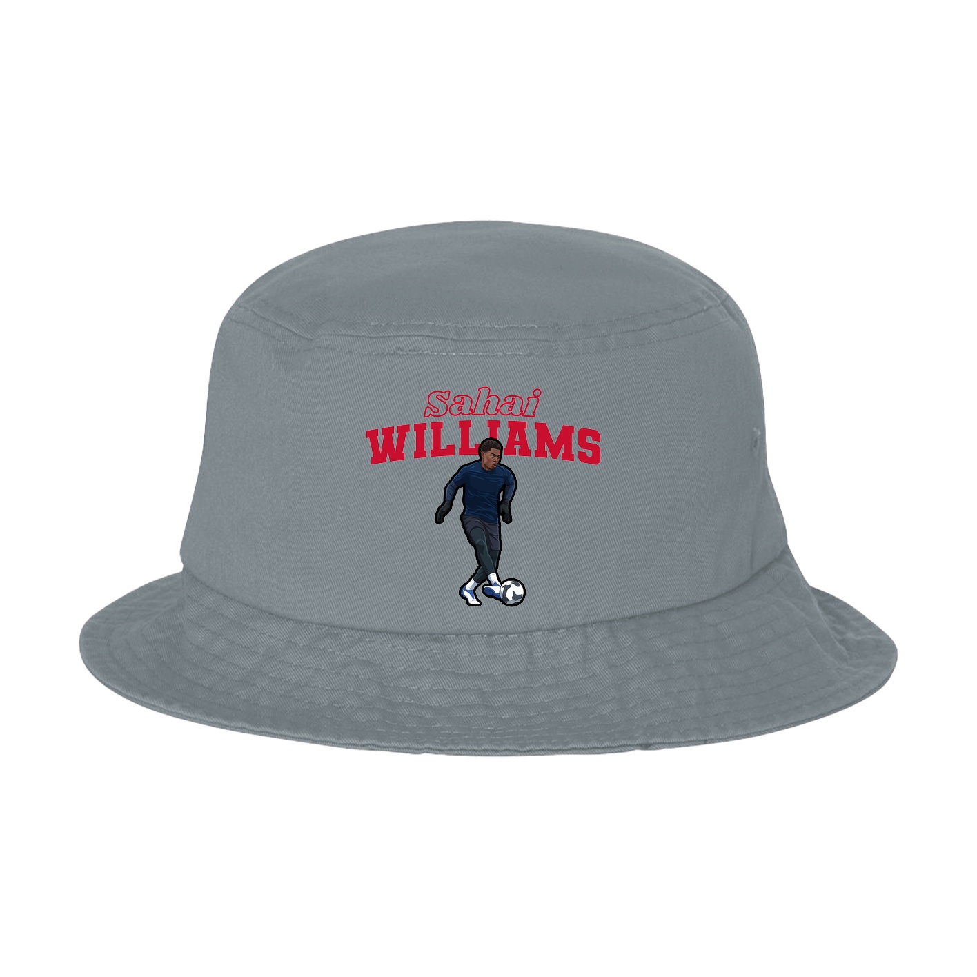 Bucket Cap — Name Arch in Grey
