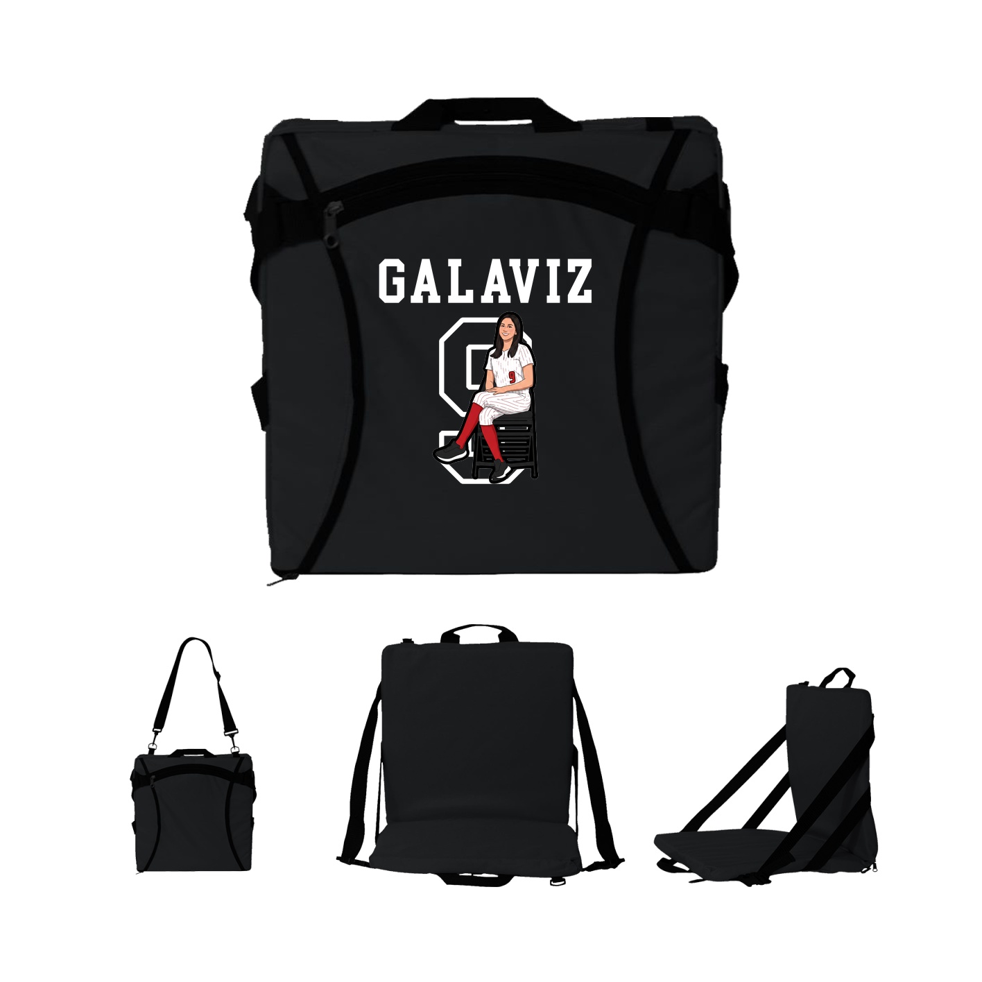 Folding Stadium Seat — Shirsey in Black