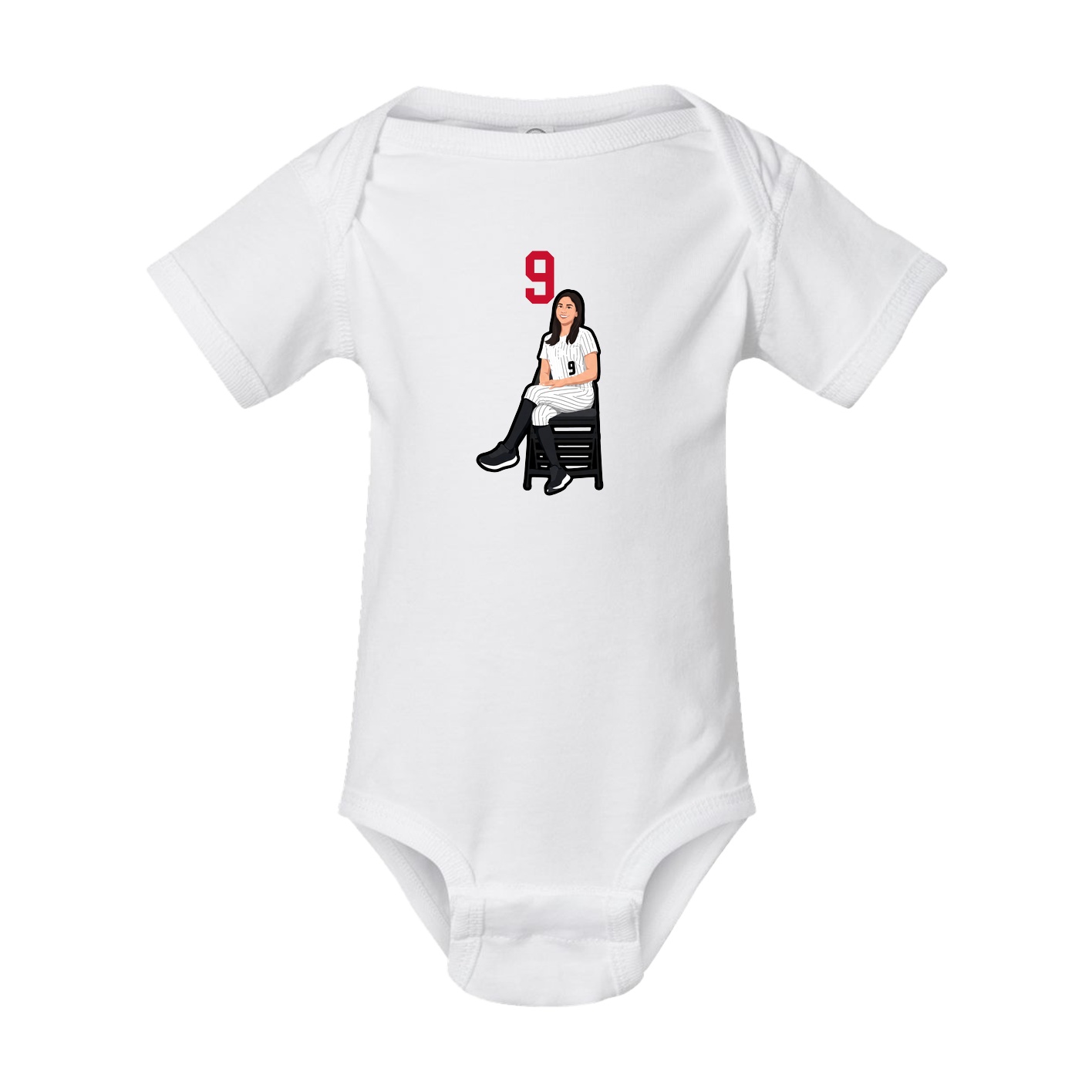 Baby Onesie — Number Top in White