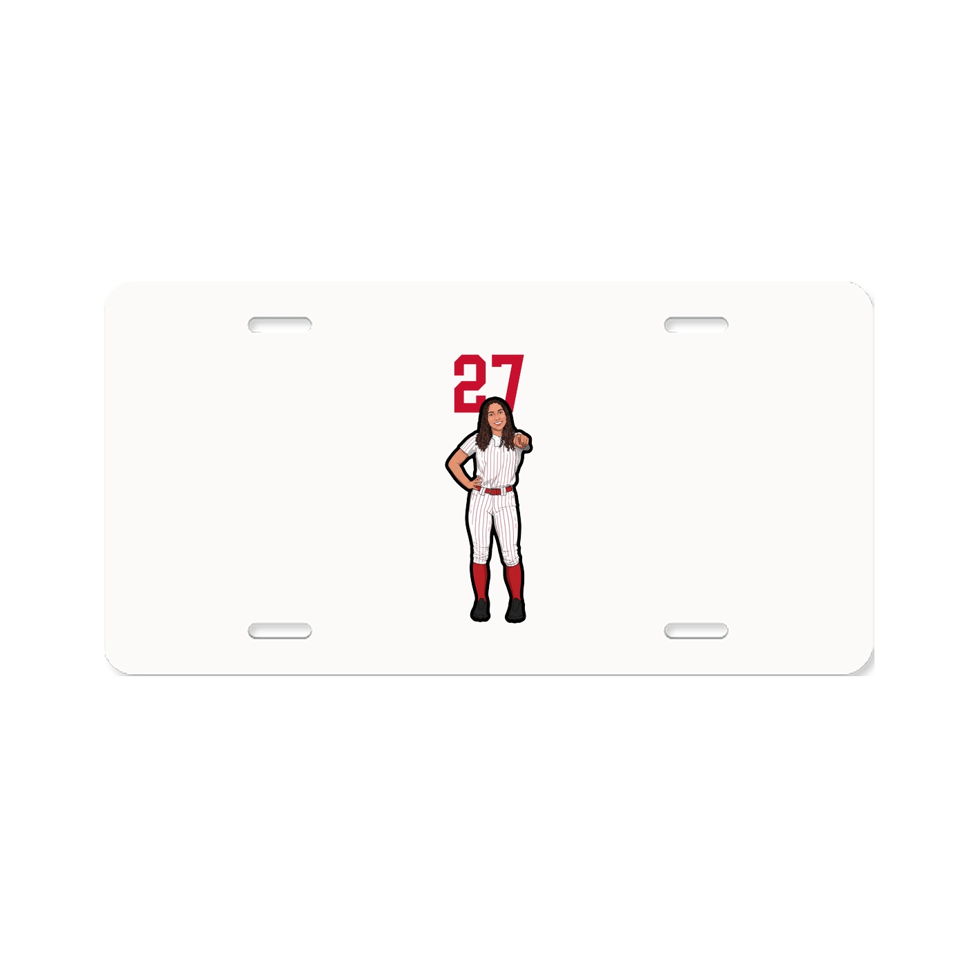 License Plate — Number Top in Classic