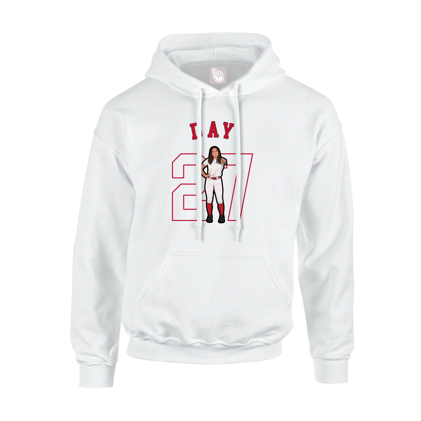 Hoodie — Shirsey Arch in White