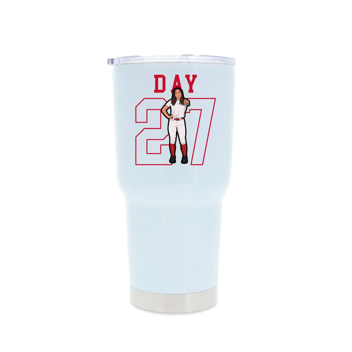 30oz Stainless Steel Tumbler — Shirsey in White