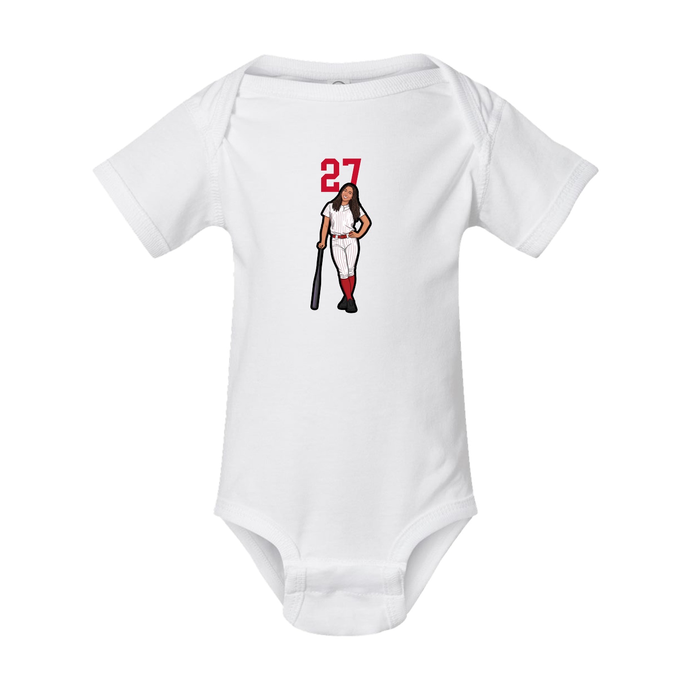 Baby Onesie — Number Top in White