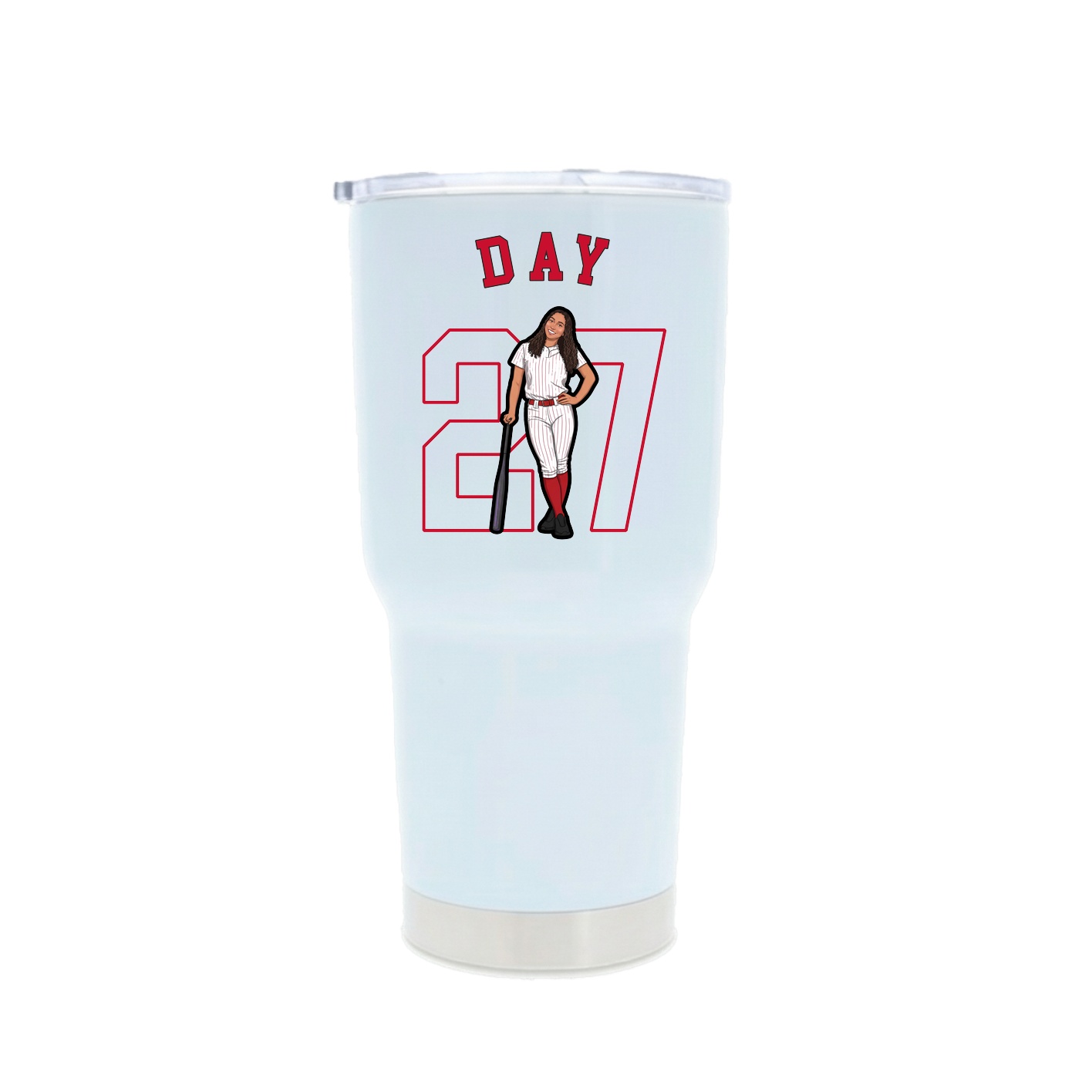 30oz Stainless Steel Tumbler — Shirsey Arch in White
