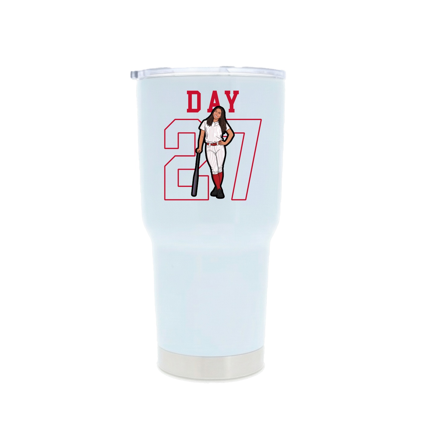 30oz Stainless Steel Tumbler — Shirsey in White