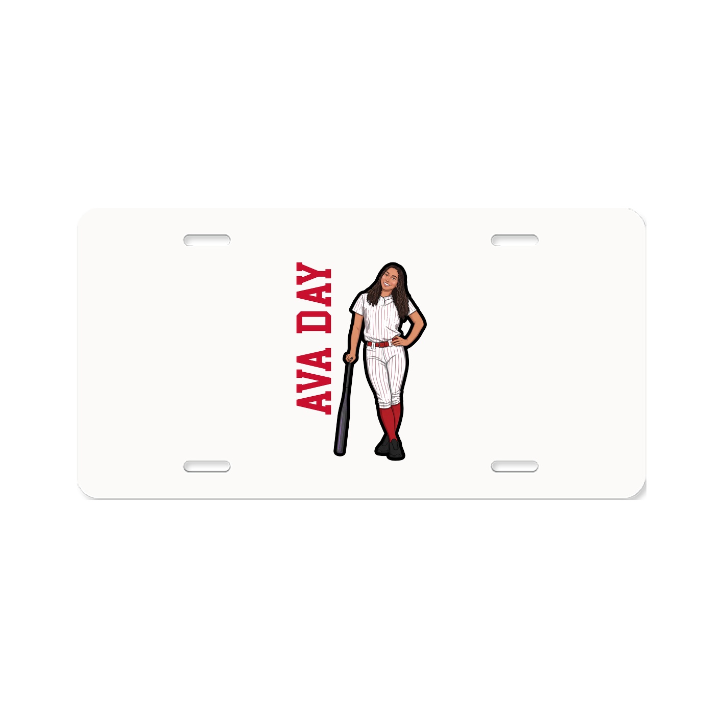 License Plate — Name Vertical in Classic