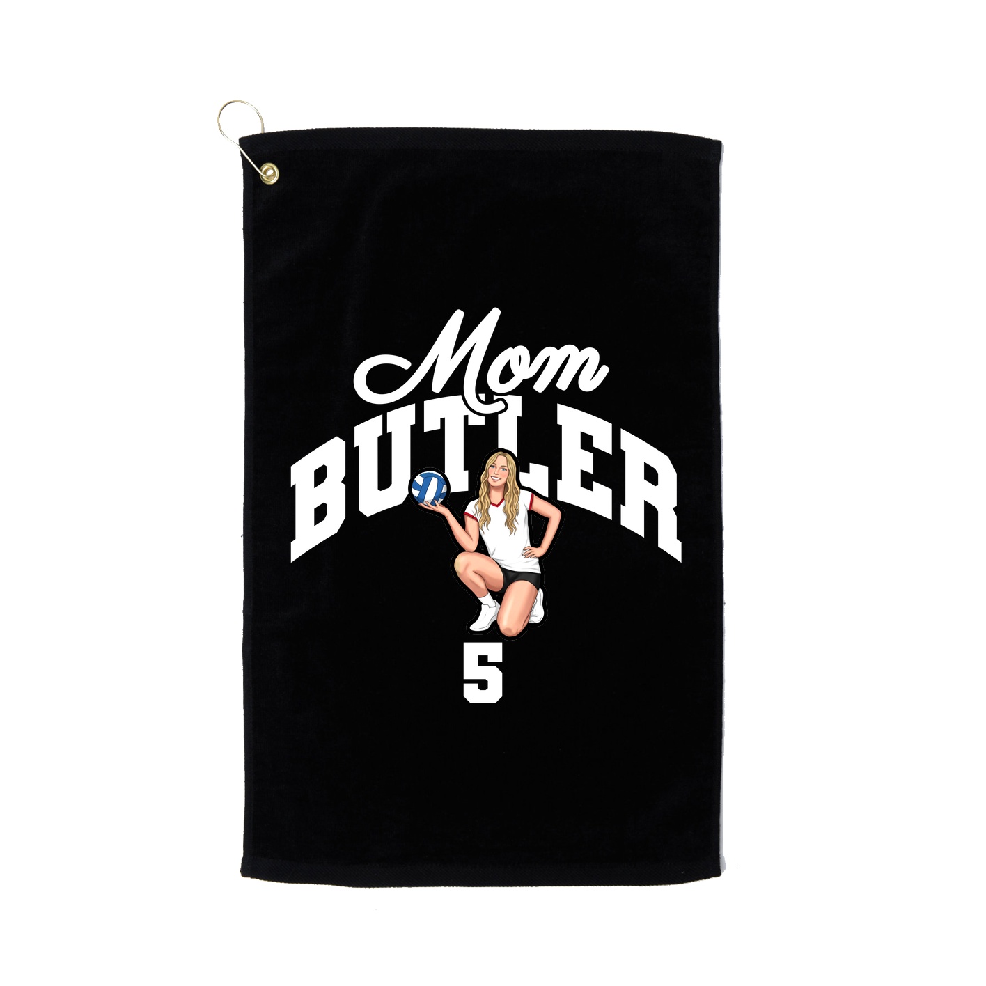 Golf Towel — Mothers Day Arch in Black