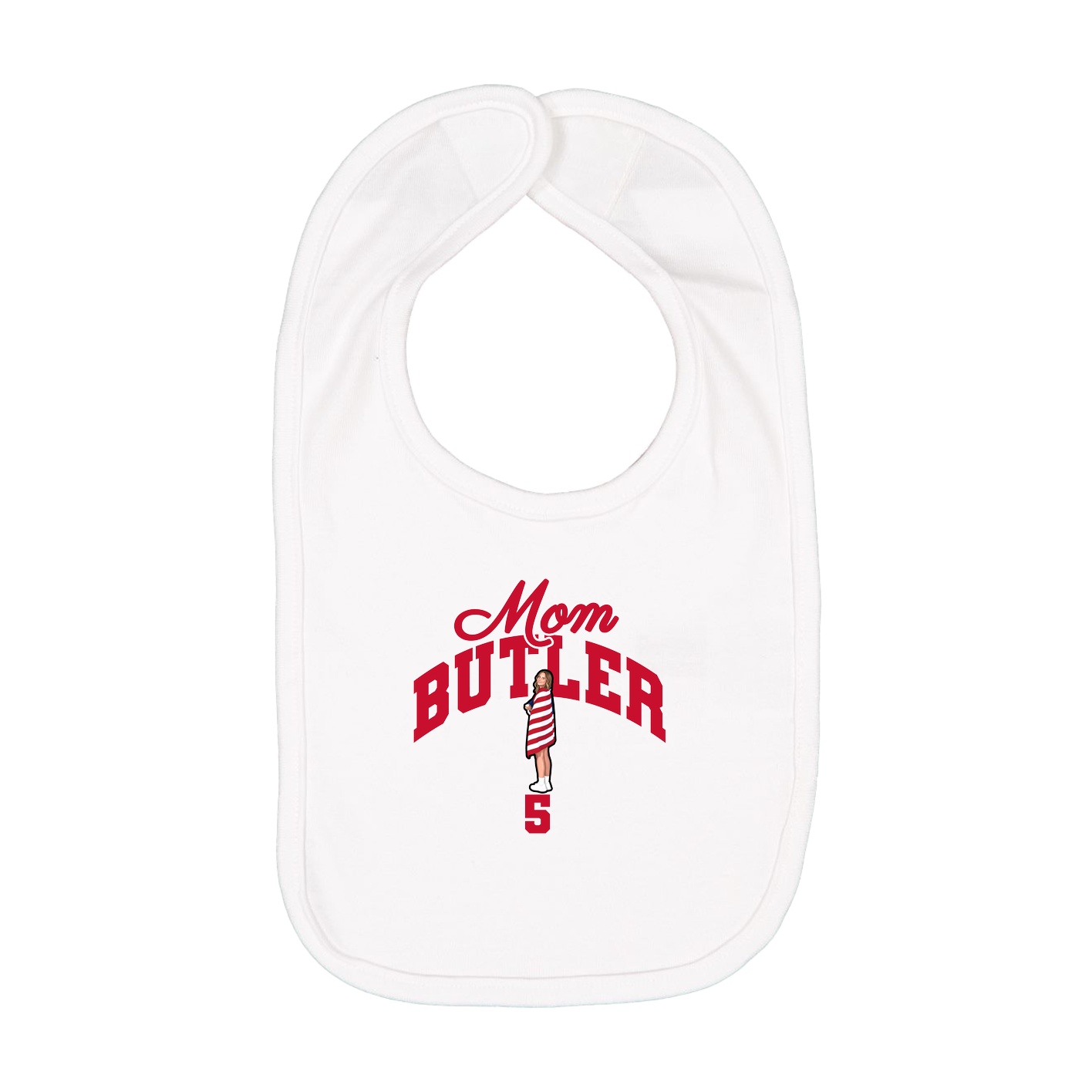 Infant Bib — Mothers Day Arch in White