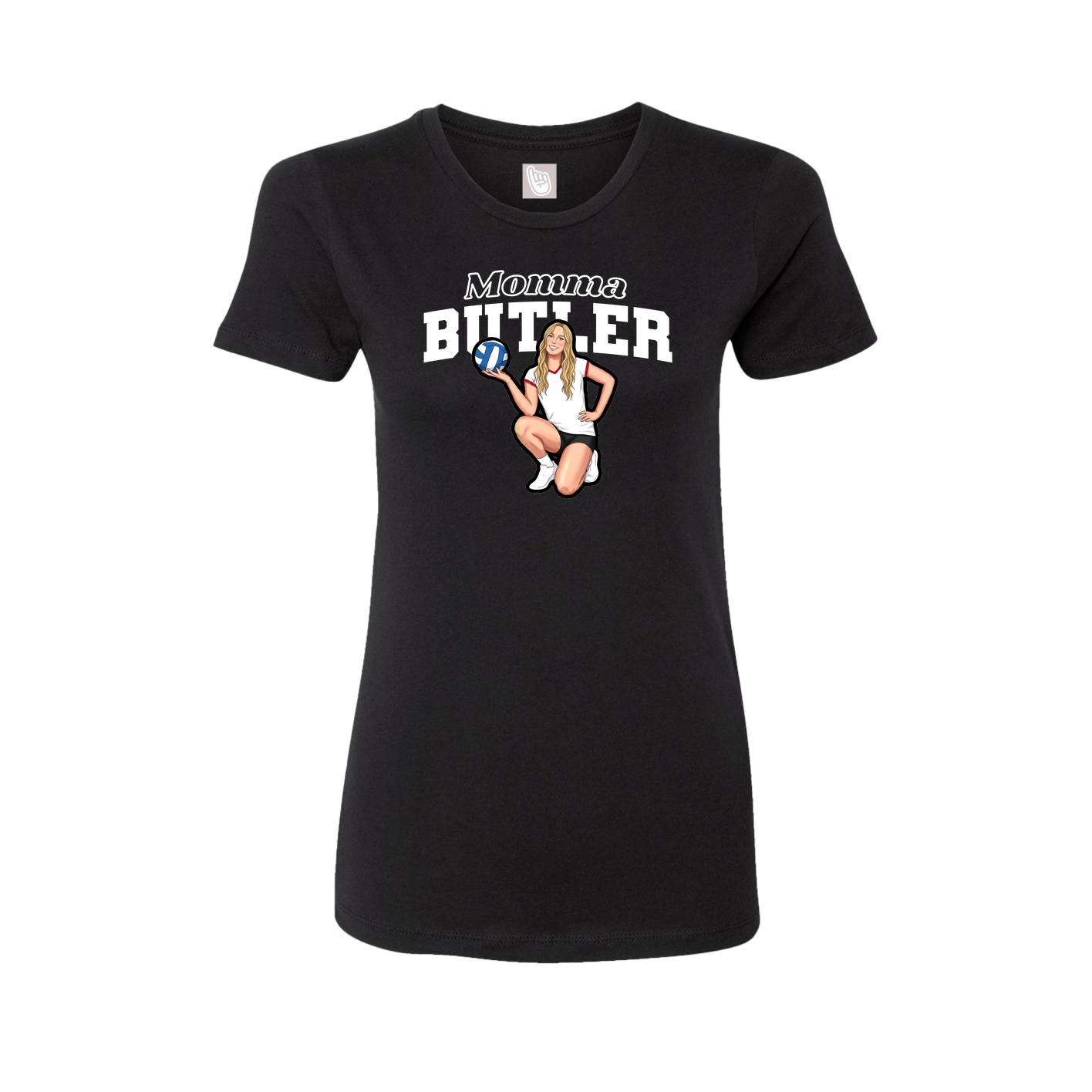 Womens Tee — Mothers Day Block in Black