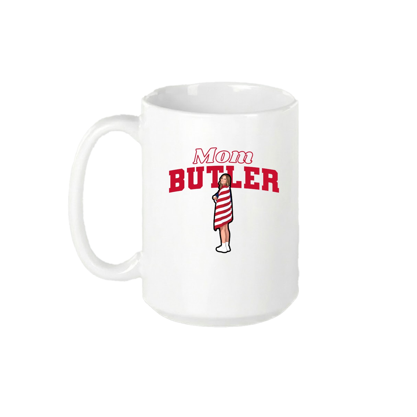 15oz Coffee Mug — Mothers Day Block in White