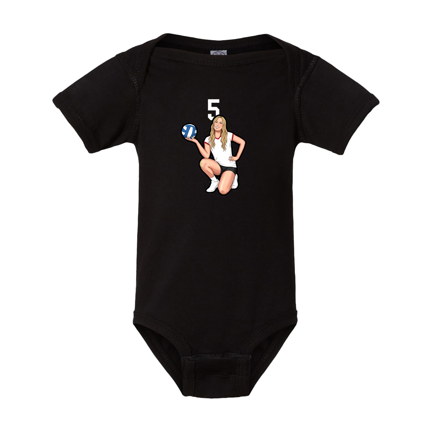 Baby Onesie — Number Top in Black