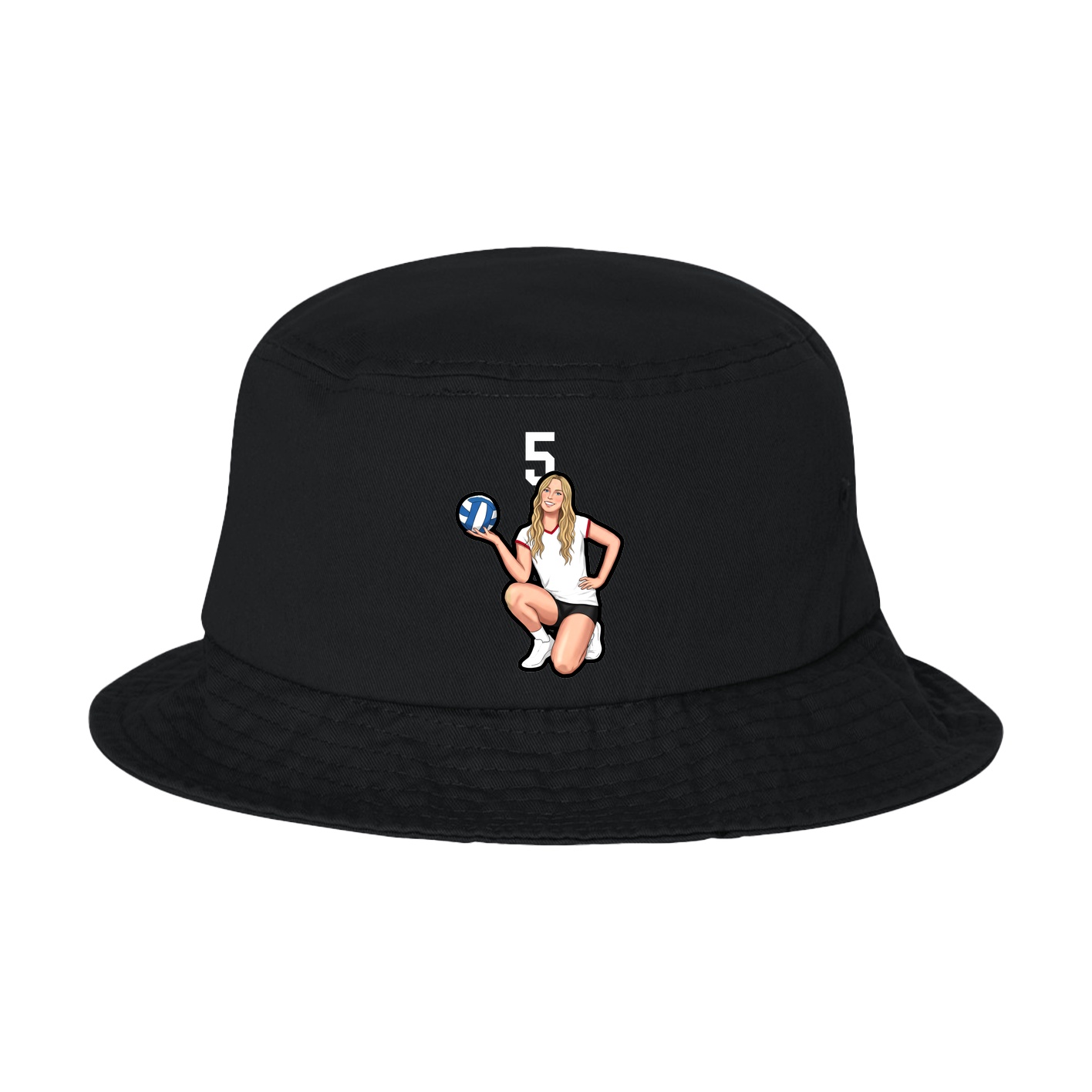 Bucket Cap — Number Top in Black