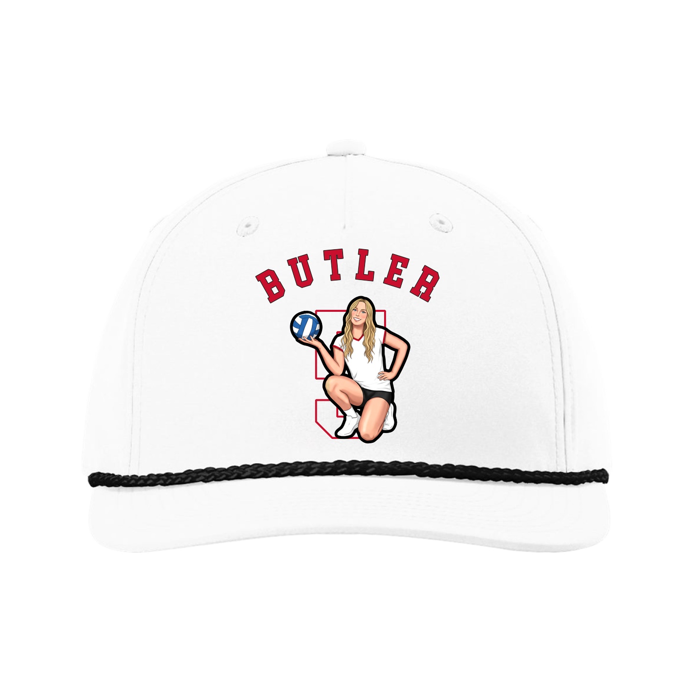 Five-Panel Classic Rope Cap — Shirsey Arch in White