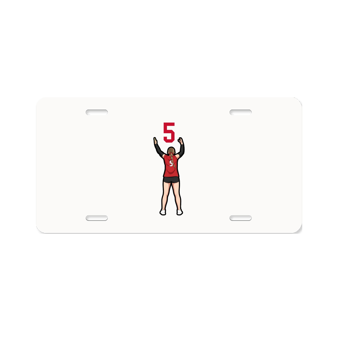 License Plate — Number Top in Classic