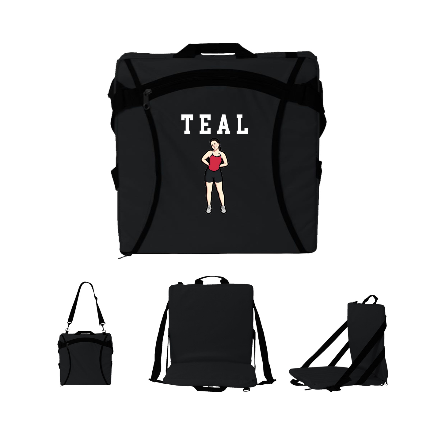 Folding Stadium Seat — Shirsey in Black